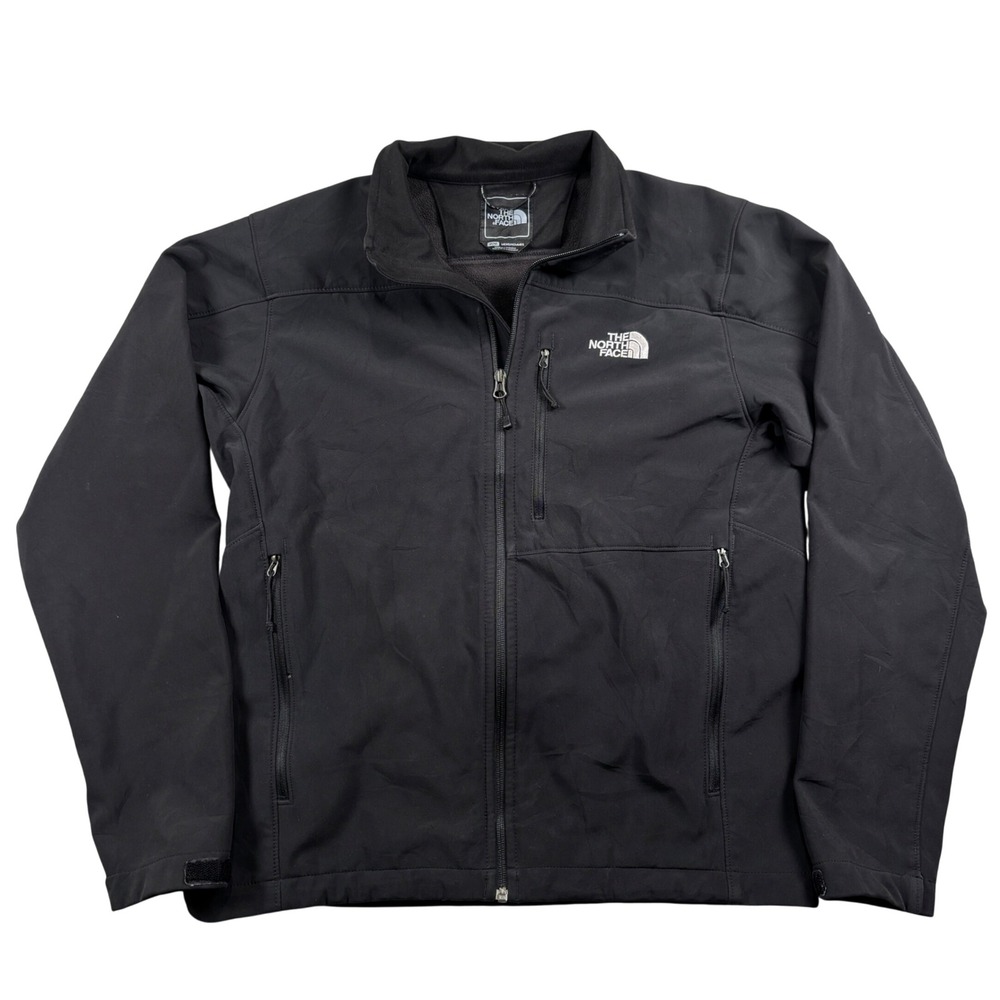 The North Face Softshell Jacket Mens Medium Black Apex Bionic Full Zip